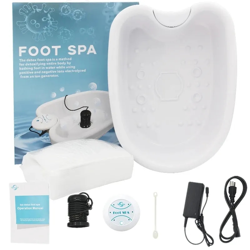 Bath Salts - Ionische Detox-Fußbad-Massagegerät mit Becken, elektrisches Fuß-Spa-Badewannenmassagegerät,