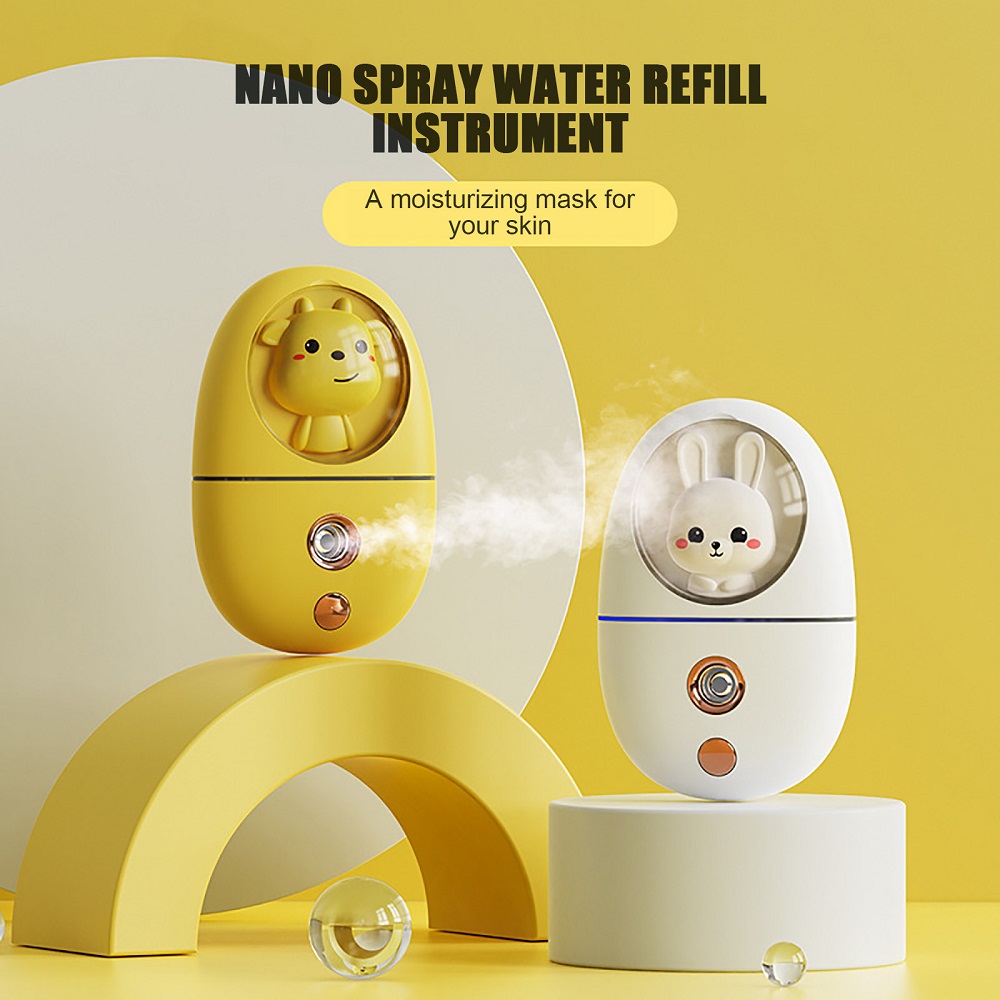 Face Steamer - Cartoon 35ML Mini Gesichtsbefeuchter Gesichts-Nano-Nebel-Sprühgerät Make-up