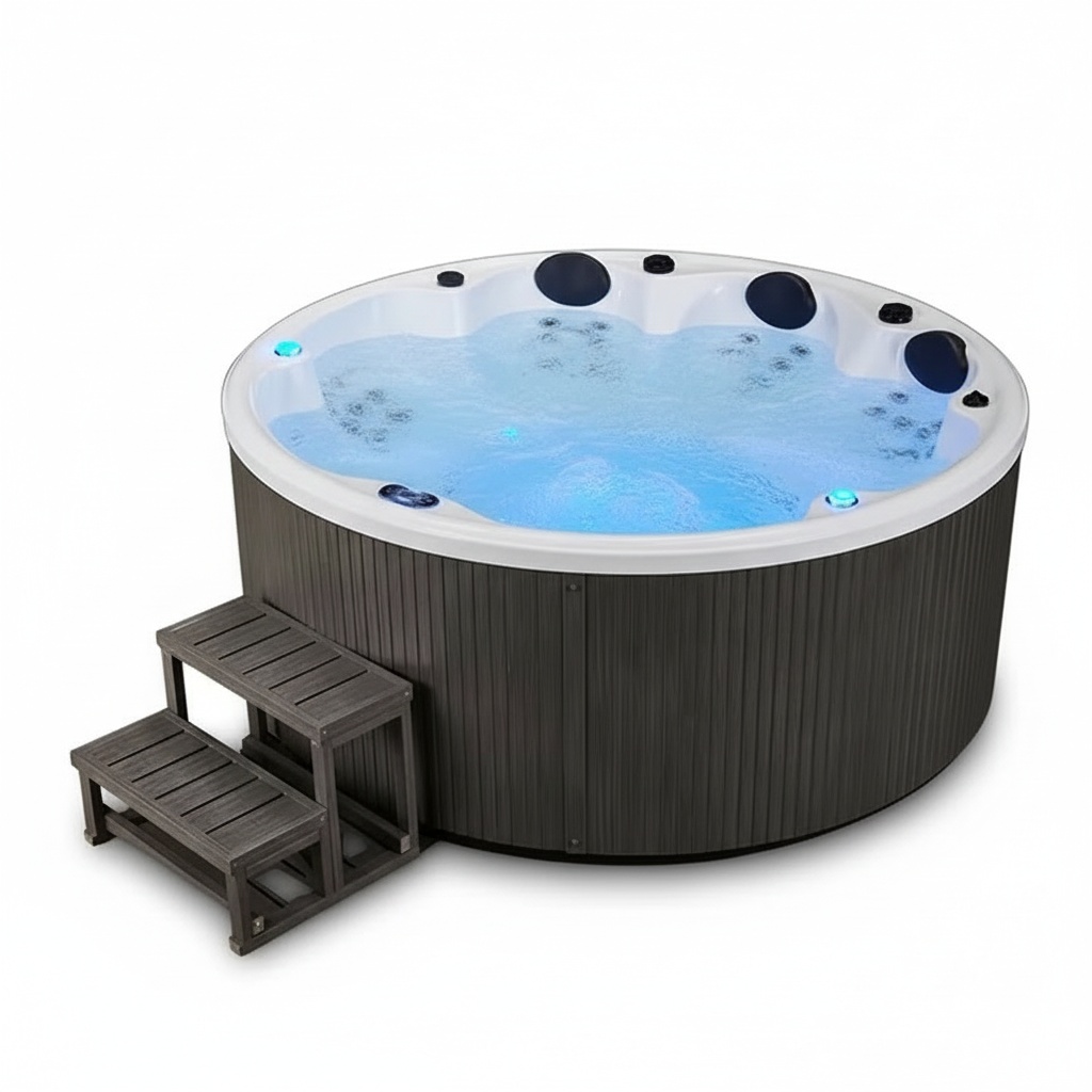 Hot Tub - Erwachsenen-Massagebadewanne, 7-Personen Große Freistehende Acryl-Spa-Wanne, Outdoor-Hydro-Whirlpool
