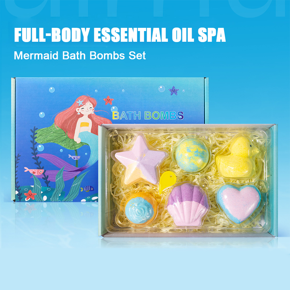 Bath Salts - 6-teiliges Badebomben-Geschenkset für Frauen, Natürliche Sprudel-Badebomben